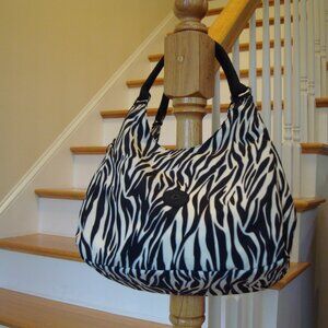 Kipling Zebra Print Shoulder Bag Hobo Tote EXCELLENT CONDITION!